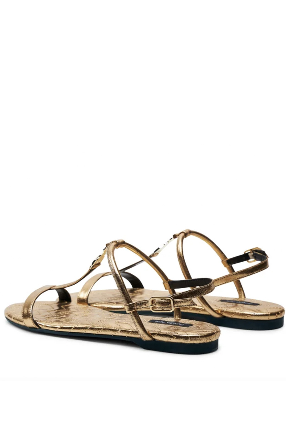 PATRIZIA PEPE Patrizia Pepe sandaal met goud logo  Goud