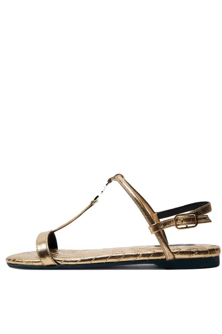 PATRIZIA PEPE Patrizia Pepe sandal with gold logo Gold