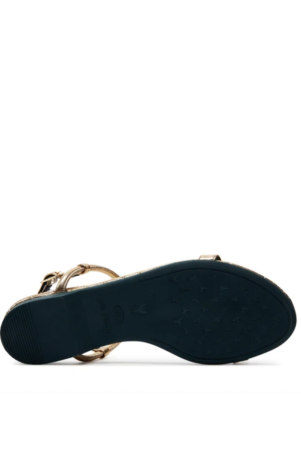 PATRIZIA PEPE Patrizia Pepe sandaal met goud logo  Goud