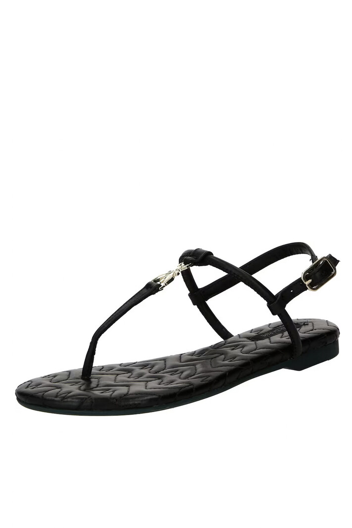 PATRIZIA PEPE Patrizia Pepe sandal with gold logo Black