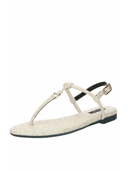 PATRIZIA PEPE Patrizia Pepe sandal with gold logo cream White