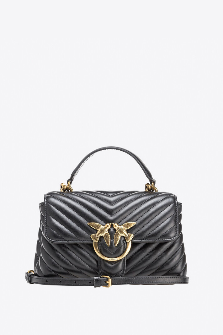 PINKO Pinko Mini Lady Love Bag Puff Chevron Black