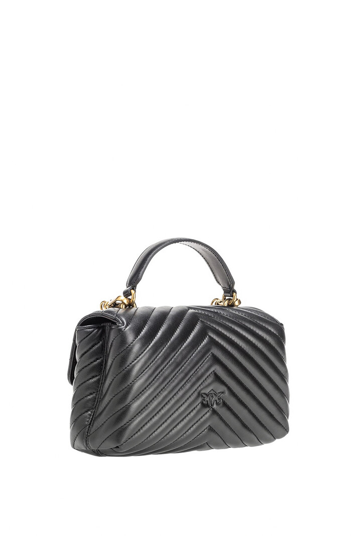 PINKO Pinko Mini Lady Love Bag Puff Chevron Black