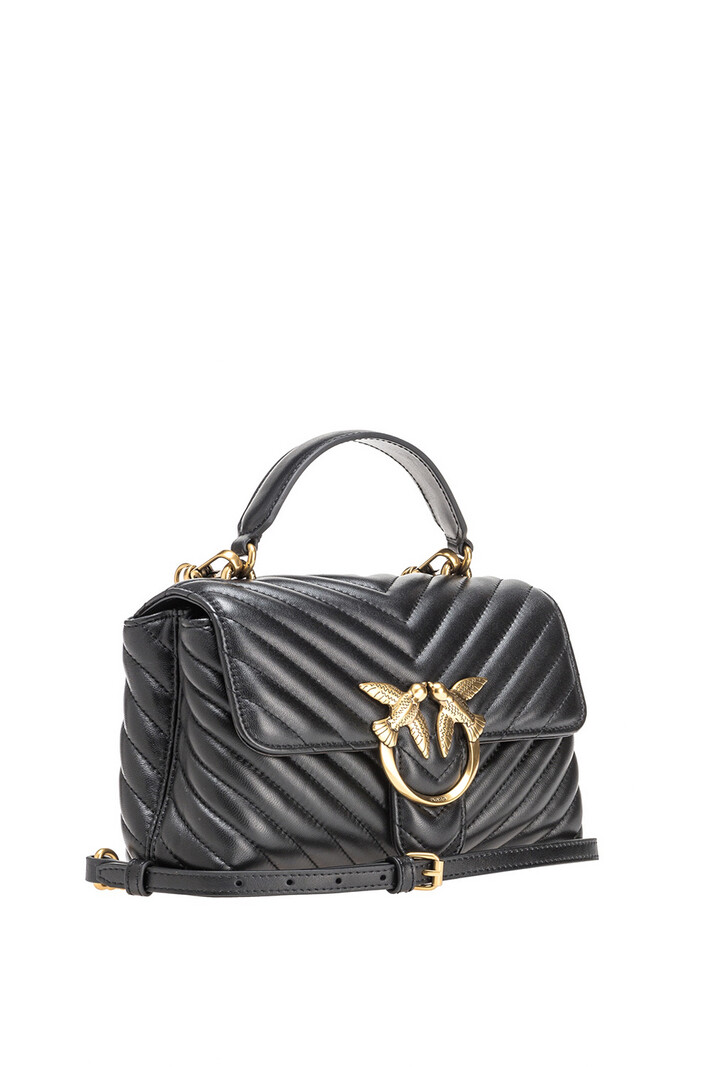 PINKO Pinko Mini Lady Love Bag Puff Chevron Black