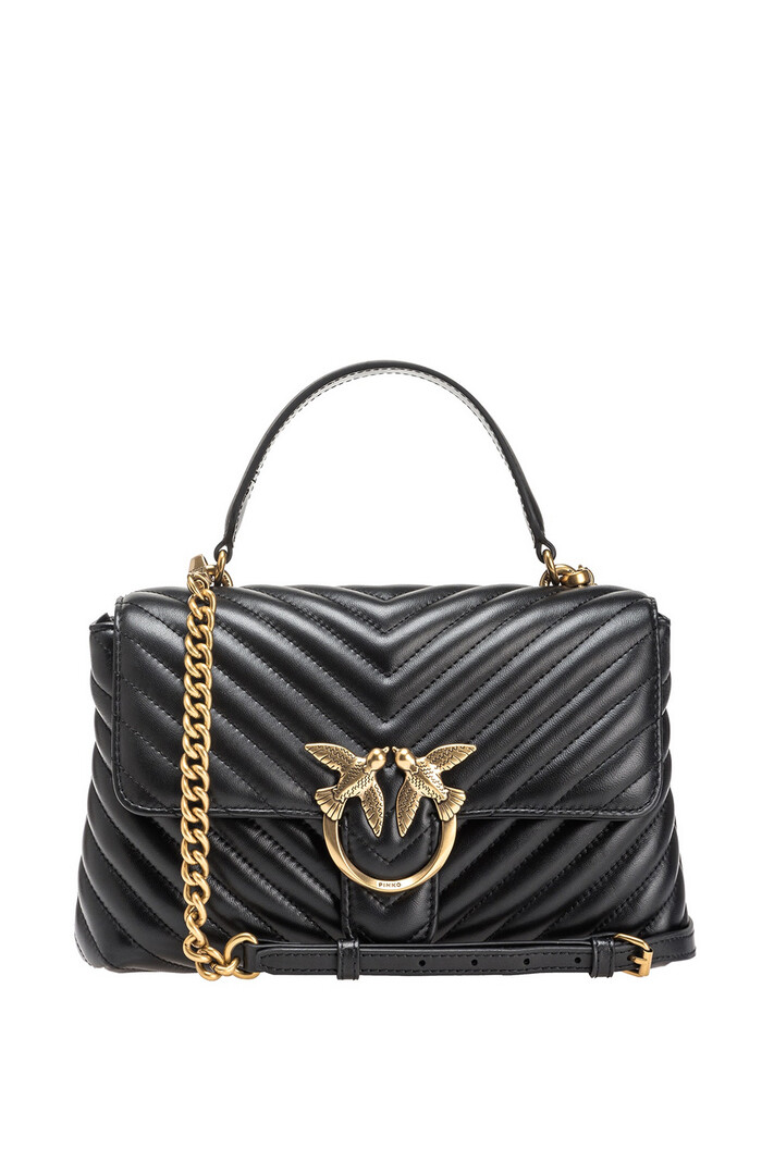 PINKO Pinko Classic Lady Love Bag Puff Chevron Black