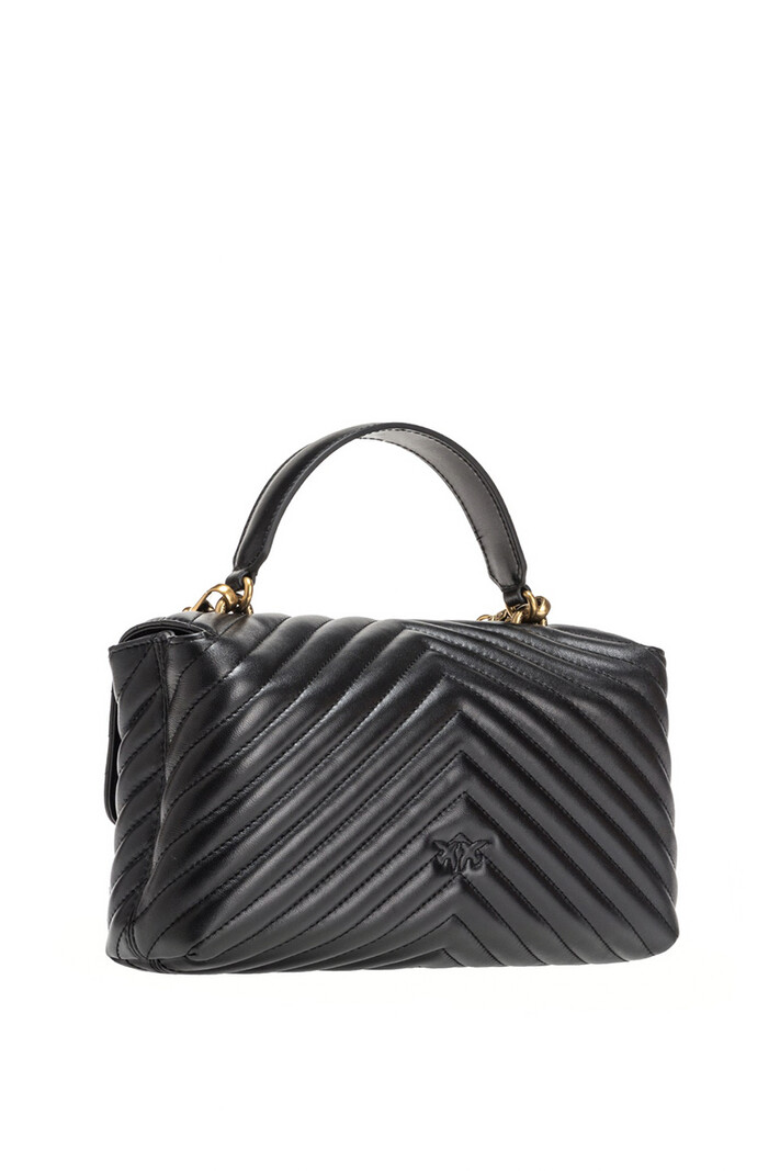 PINKO Pinko Classic Lady Love Bag Puff Chevron Black