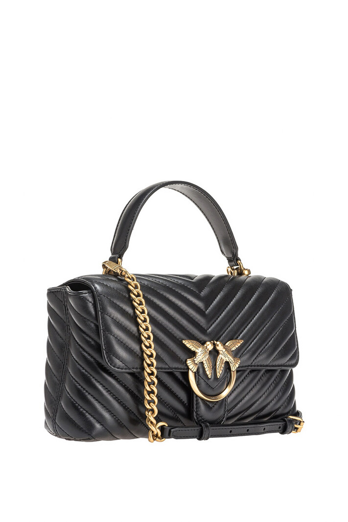 PINKO Pinko Classic Lady Love Bag Puff Chevron Black