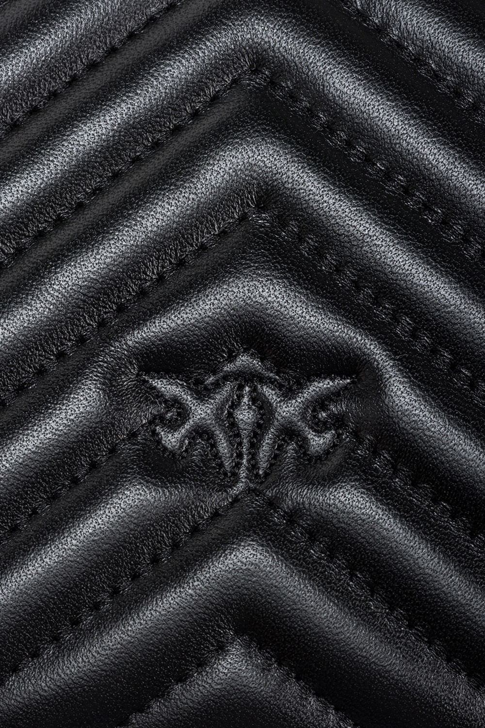 PINKO Pinko Classic Lady Love Bag Puff Chevron Zwart