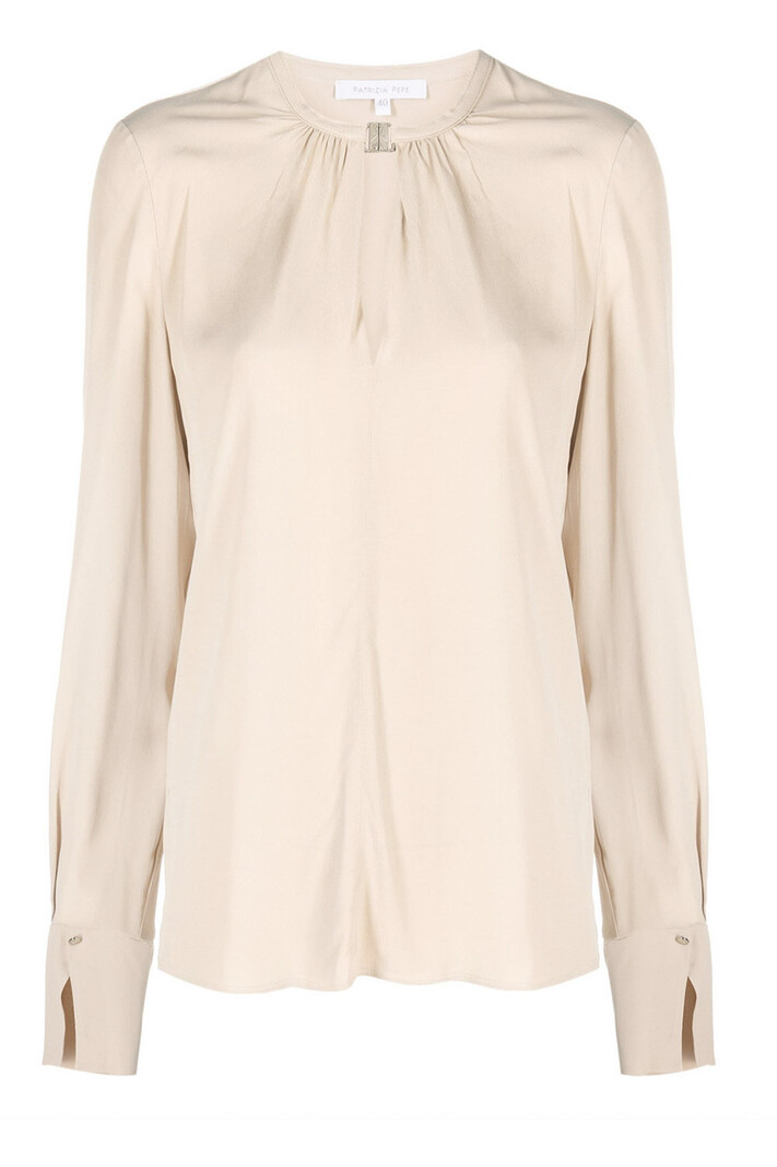 PATRIZIA PEPE Patrizia Pepe blouse with clasp Beige / Nude