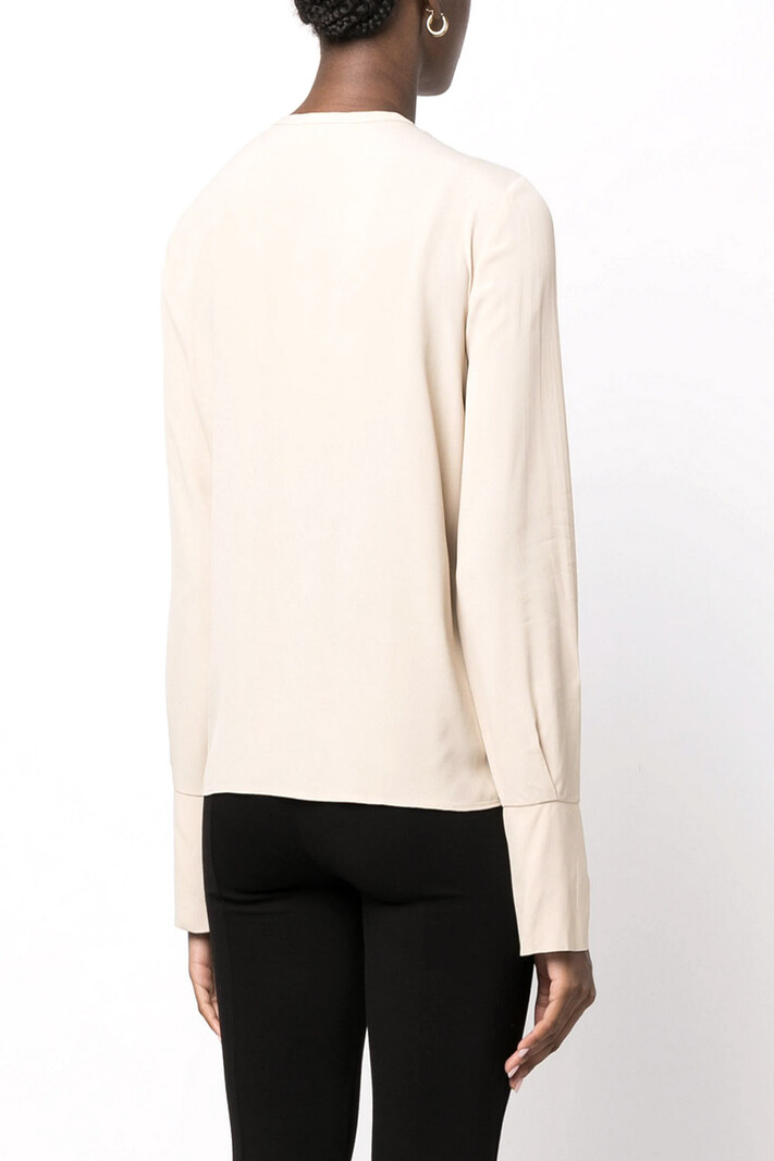 PATRIZIA PEPE Patrizia Pepe blouse met slotje Beige / Nude