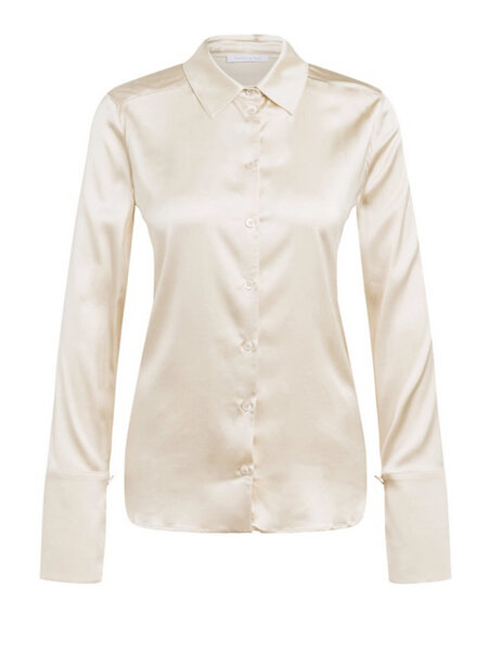 PATRIZIA PEPE Patrizia Pepe satijnen blouse Ivory Skin / Beige