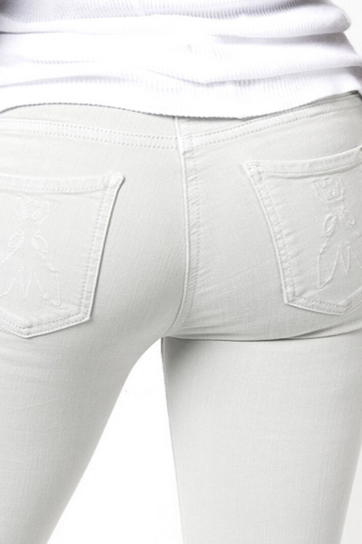 PATRIZIA PEPE Patrizia Pepe stretch jeans with fly logo White