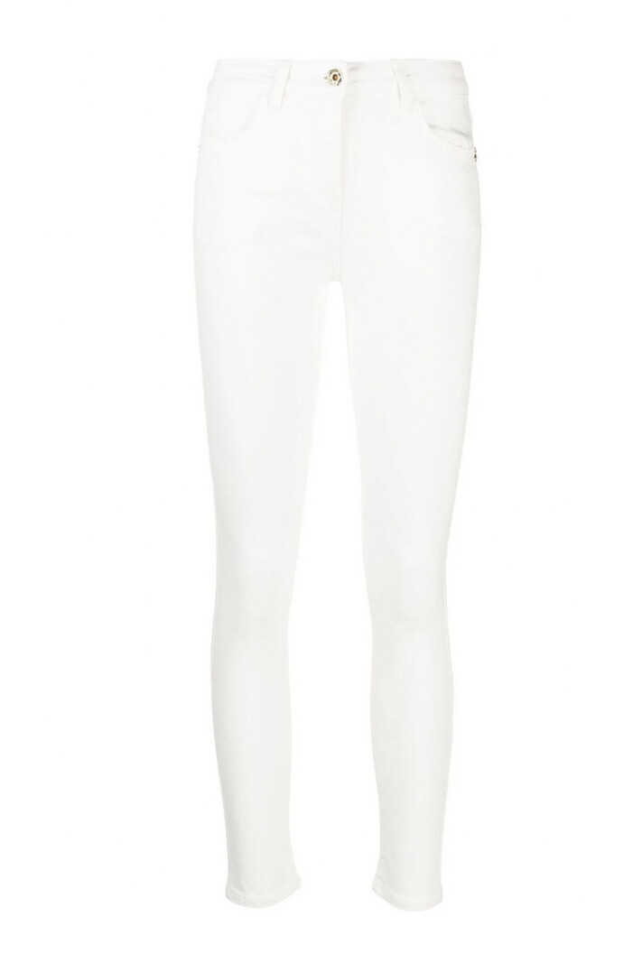 PATRIZIA PEPE Patrizia Pepe stretch jeans met fly logo Wit