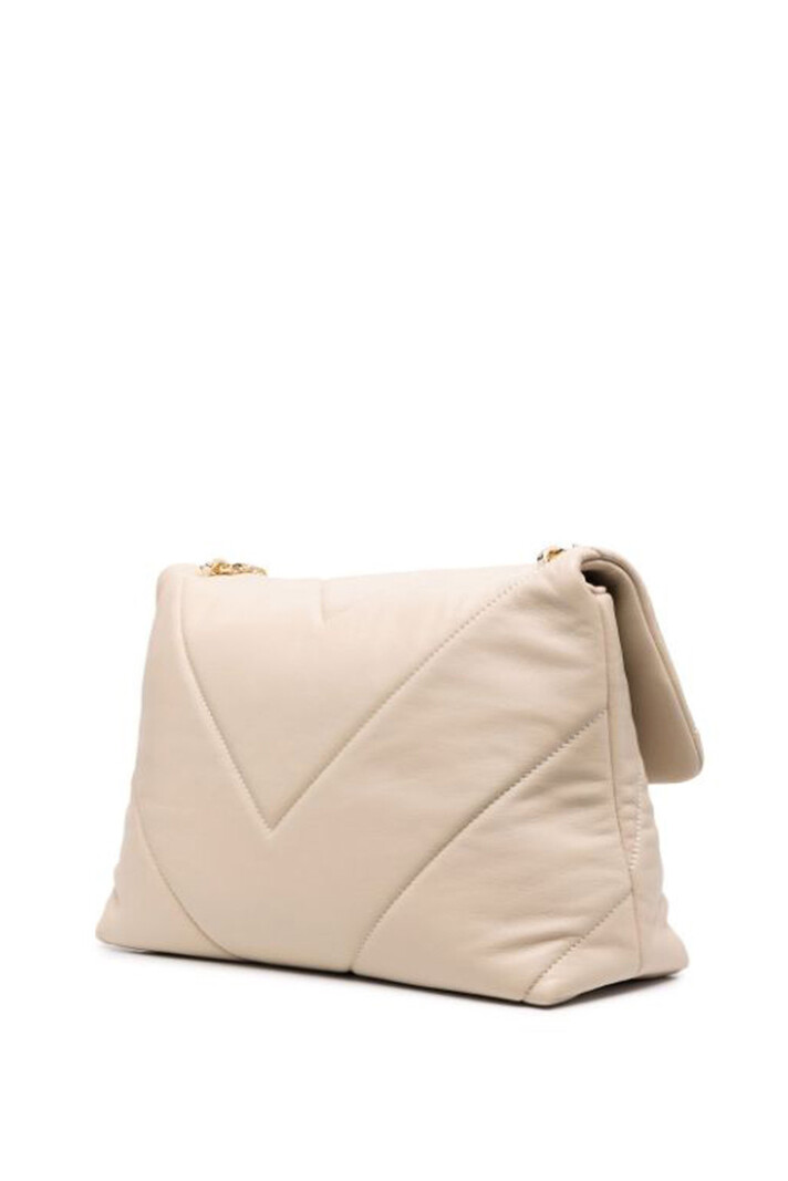 PATRIZIA PEPE Patrizia Pepe padded Fly crossbody bag Beige Nude