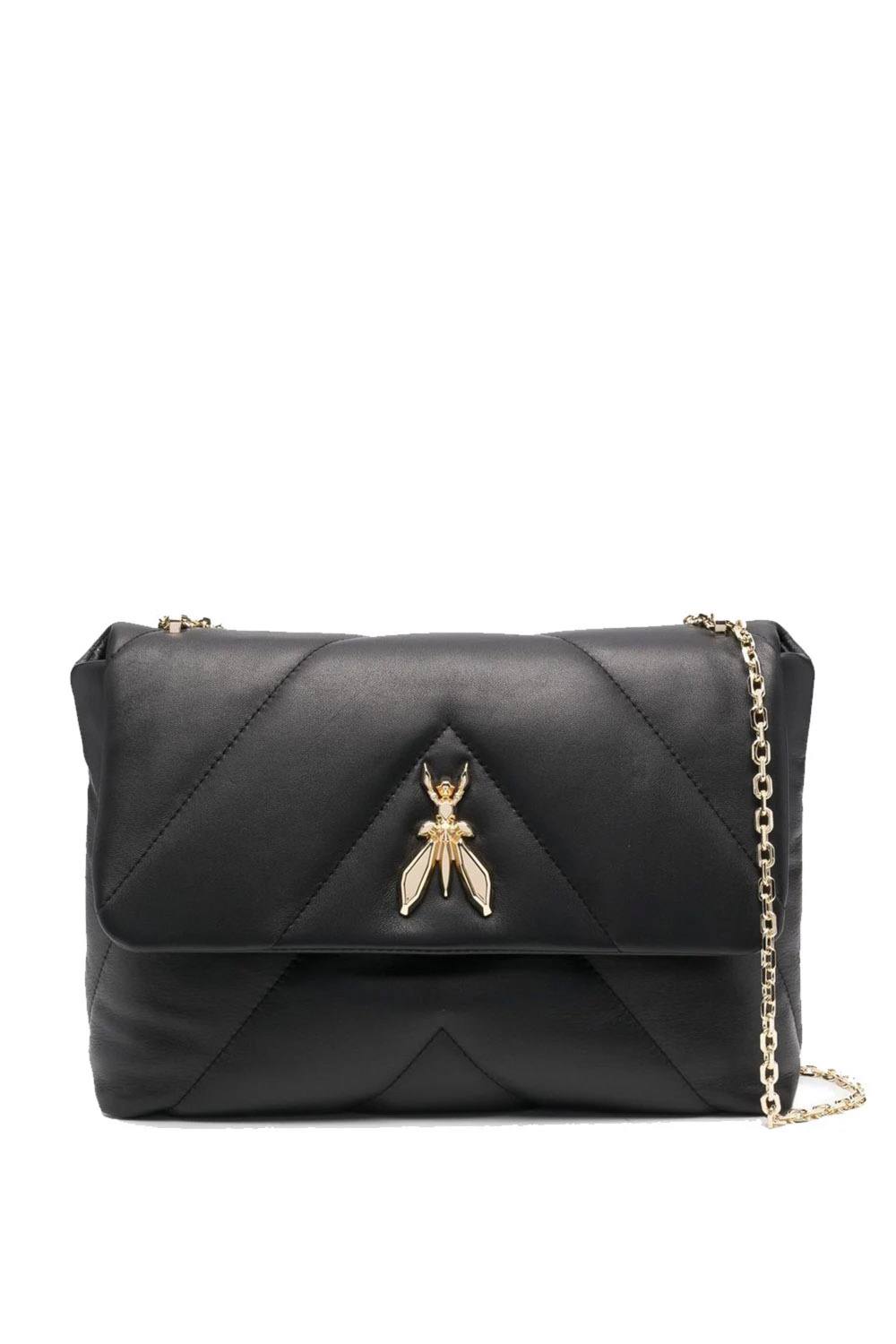 PATRIZIA PEPE Patrizia Pepe padded Fly crossbody bag Beige Zwart