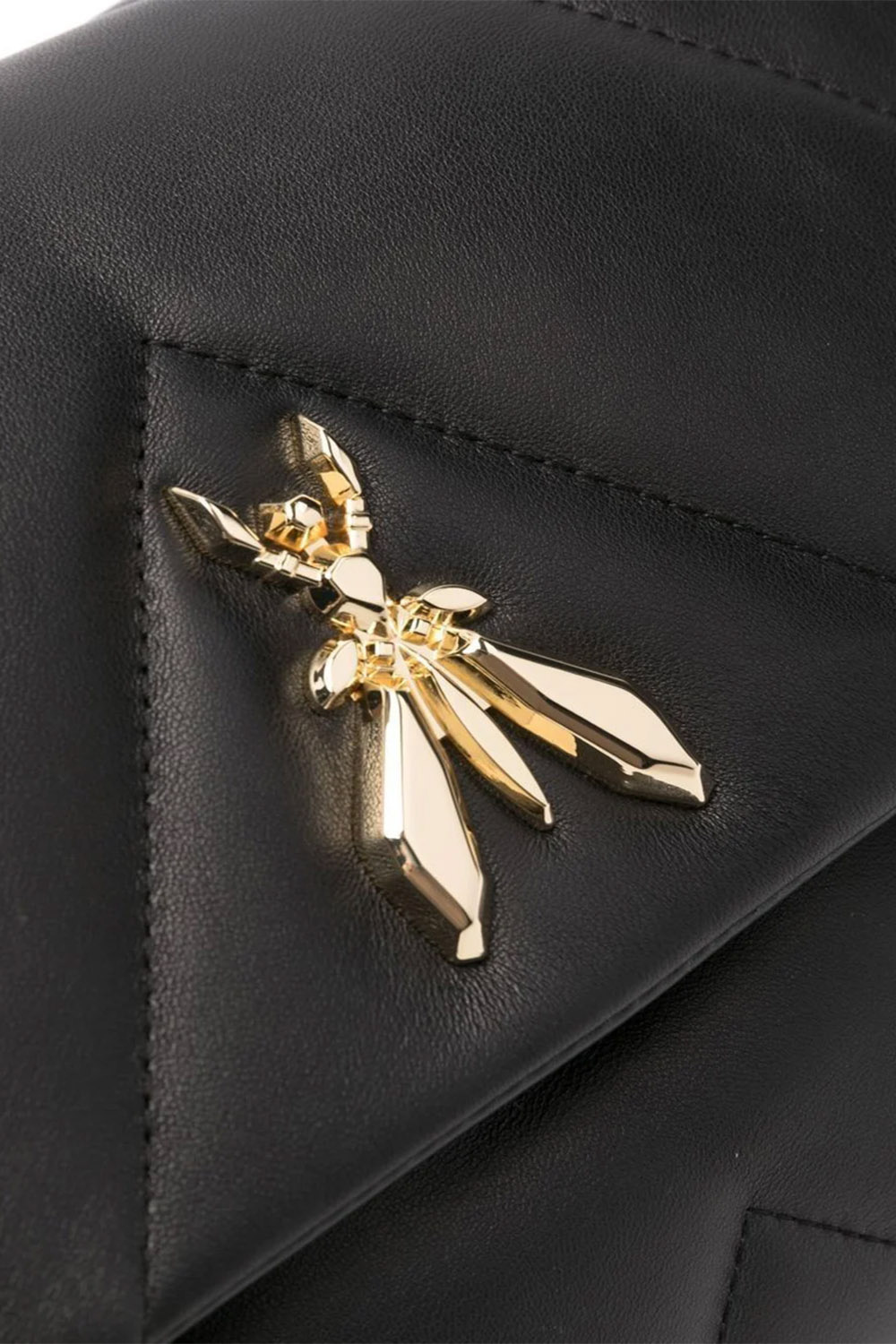 PATRIZIA PEPE Patrizia Pepe padded Fly crossbody bag Beige Zwart