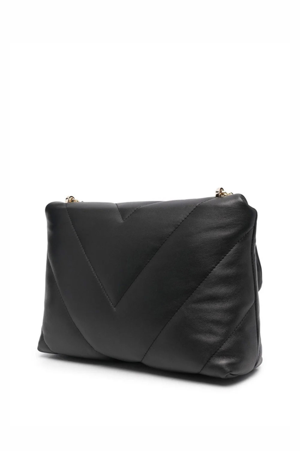 PATRIZIA PEPE Patrizia Pepe padded Fly crossbody bag Beige Zwart