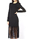PATRIZIA PEPE Patrizia Pepe jurk met slierten Zwart