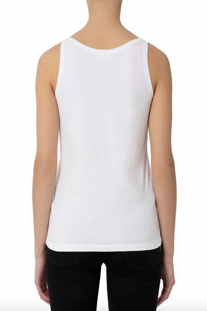 ELISABETTA FRANCHI Elisabetta Franchi tank top met logo Wit