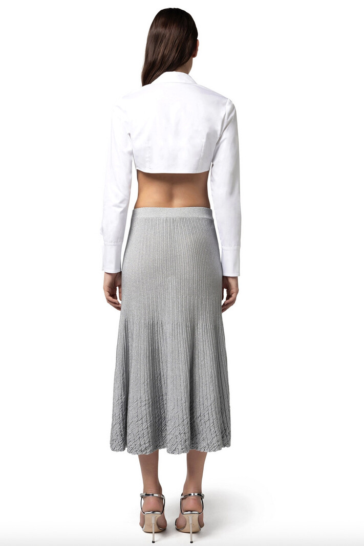 ELISABETTA FRANCHI Elisabetta Franchi mid-length skirt metallic Grey