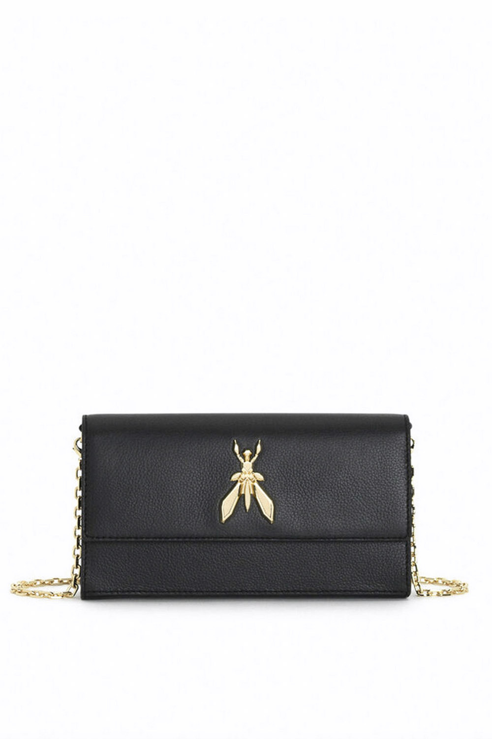 PATRIZIA PEPE Patrizia Pepe flybag crossbody bag with gold logo Black