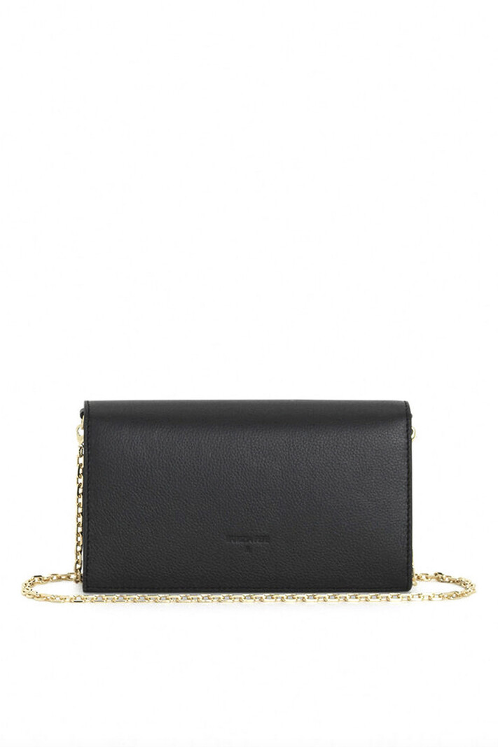 PATRIZIA PEPE Patrizia Pepe flybag  crossbody tas met gouden logo Zwart