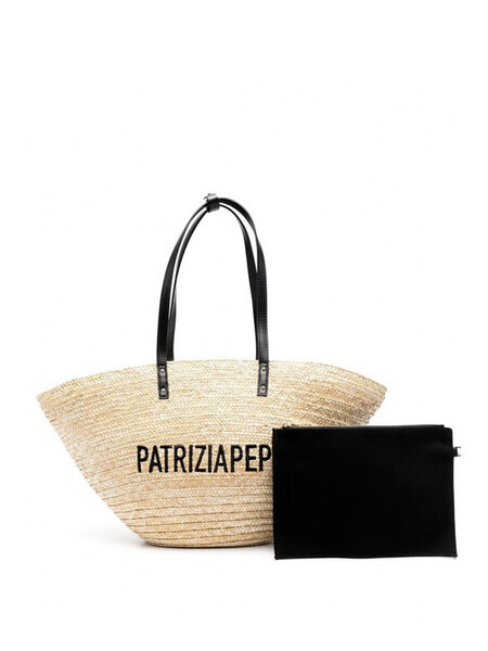 PATRIZIA PEPE Patrizia Pepe bag / basket wicker with leather Beige