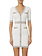 ELISABETTA FRANCHI Elisabetta Franchi dress with gray trim and gold buttons White