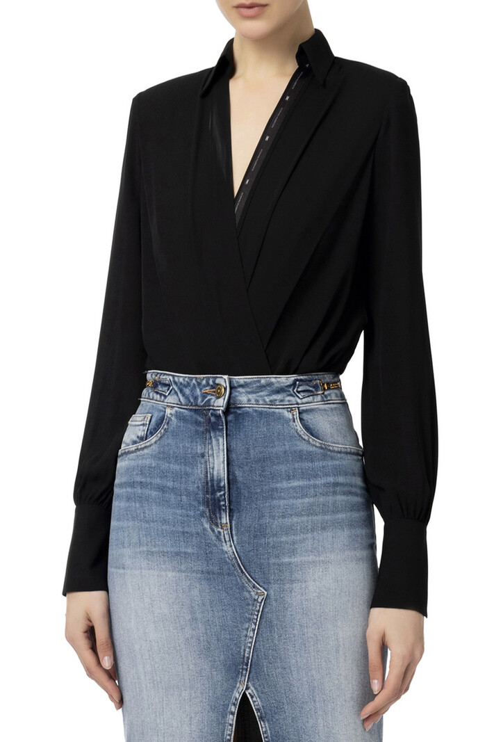 ELISABETTA FRANCHI Elisabetta Franchi body blouse Zwart