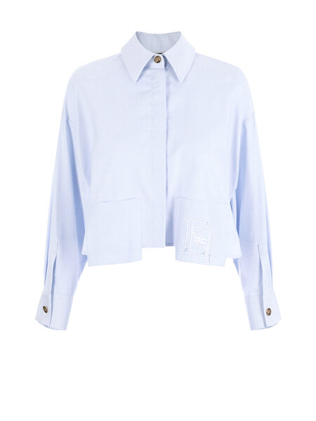 ELISABETTA FRANCHI Elisabetta Franchi cropped blouse / short blouse light Blue