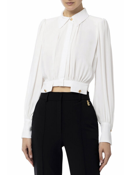 ELISABETTA FRANCHI Elisabetta Franchi blouse kort Wit