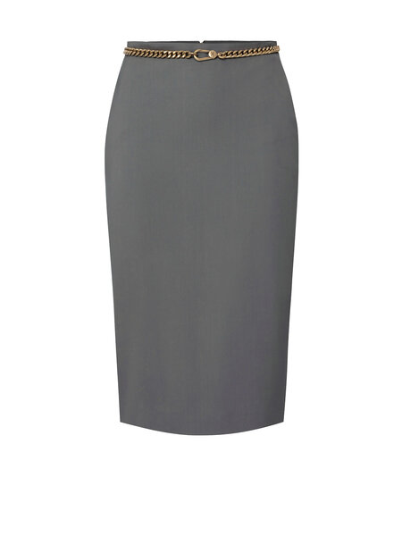 ELISABETTA FRANCHI Elisabetta Franchi pencil skirt in luxury fabric Piombo / Dark Grey