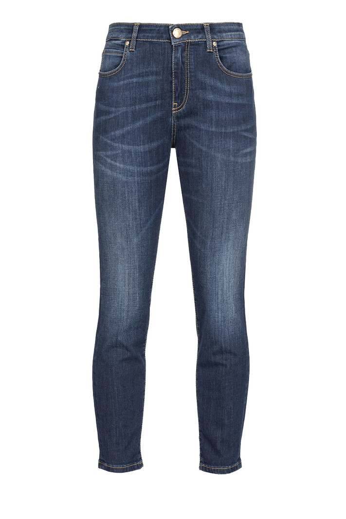 PINKO Pinko jeans skinny strech with logo on pocket dark Blue