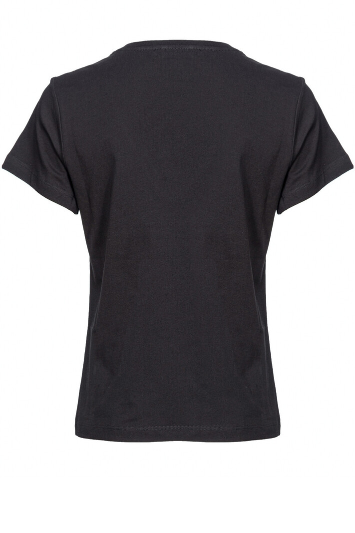 PINKO Pinko tshirt V neck with white logo Black