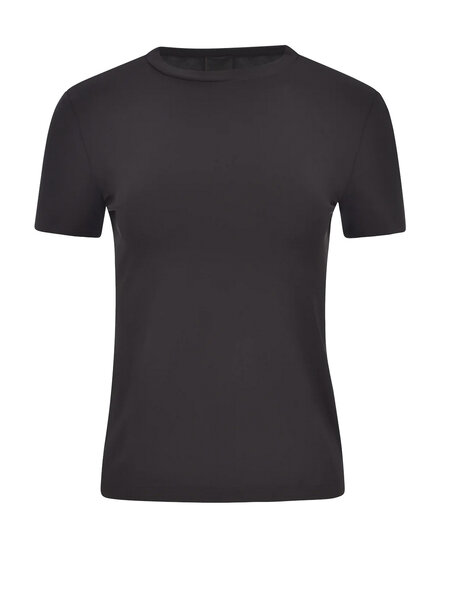 PINKO Pinko tshirt Memnone Maglia with logo embroidered back neck Black