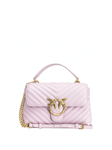 PINKO Pinko mini lady Love Bag puff Chevron Lila