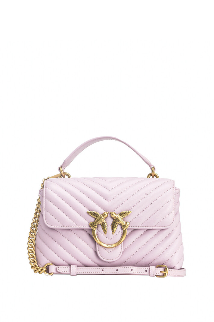 PINKO Pinko mini lady Love Bag puff Chevron Lila