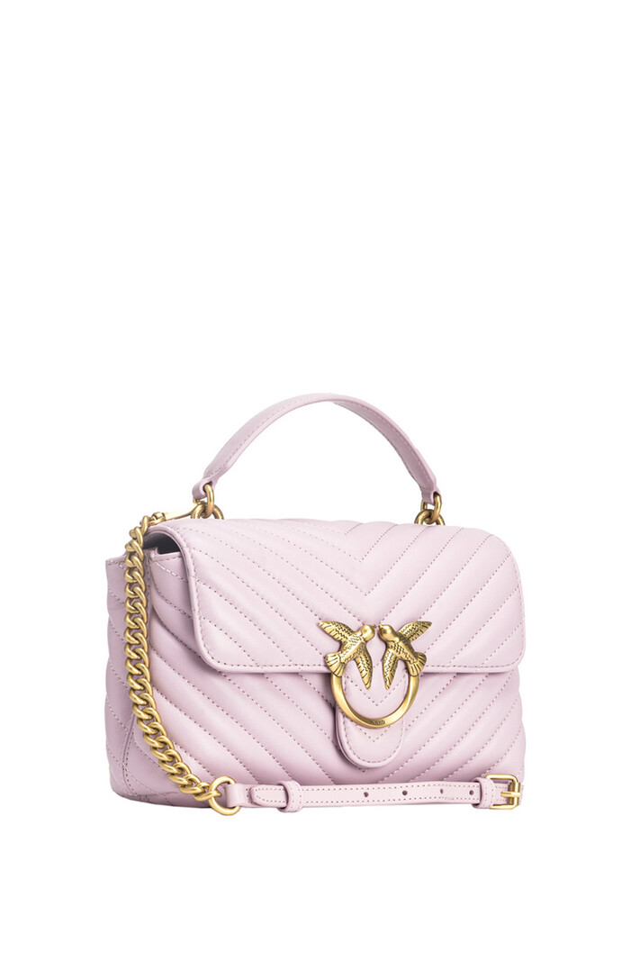 PINKO Pinko mini lady Love Bag puff Chevron Lila