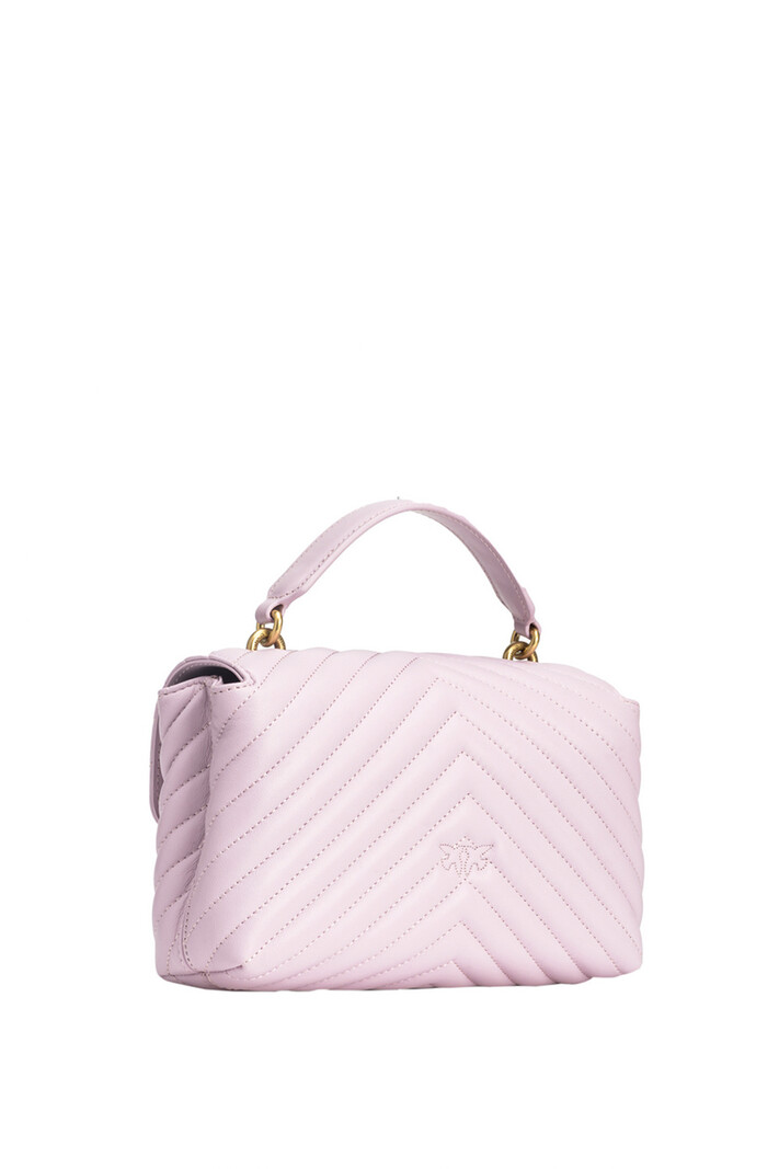 PINKO Pinko mini lady Love Bag puff Chevron Lila