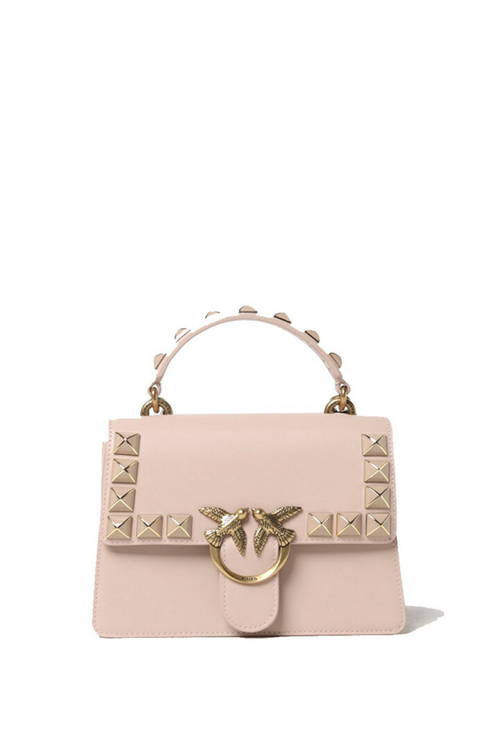 PINKO Pinko bag / bag mini love one top with gold studs powder Pink