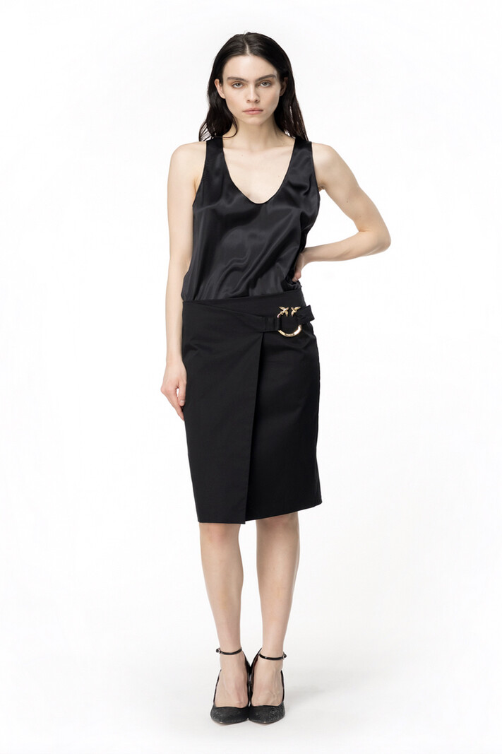 PINKO Pinko stretch satin sleeveless top Black