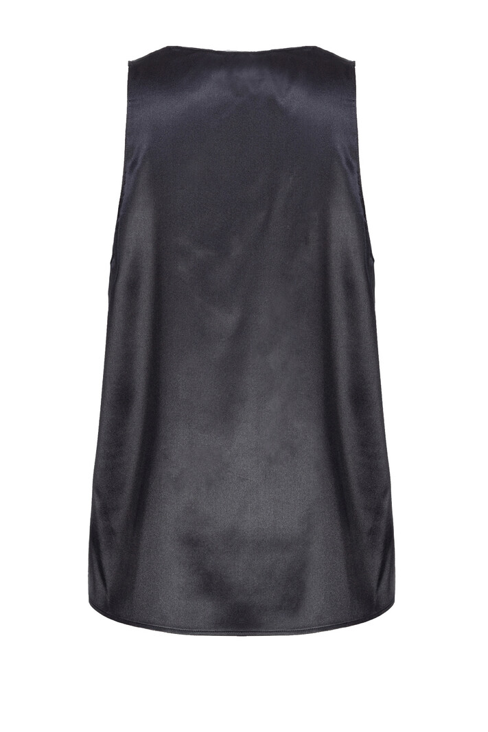 PINKO Pinko stretch satin sleeveless top Black