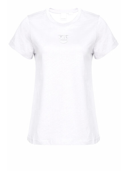 PINKO Pinko tshirt met logo in op borst geborduurd Wit