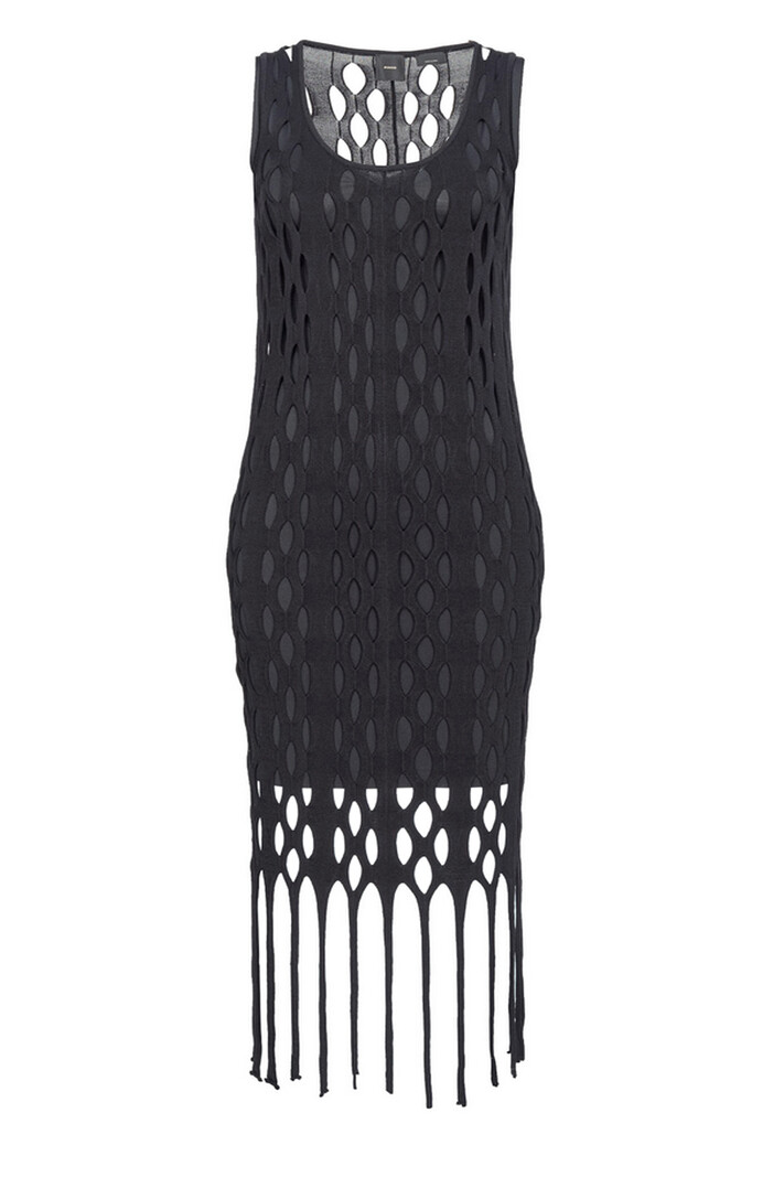 PINKO Pinko mini dress with mesh effect and frills Black