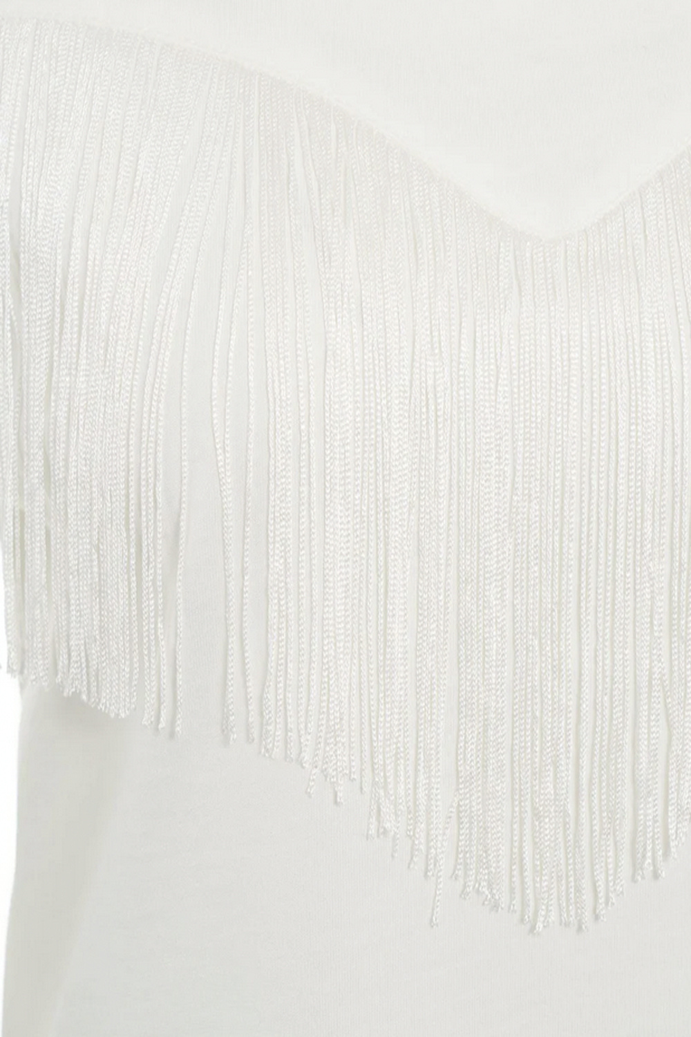 PINKO Pinko sleeveless tshirt with fringes White