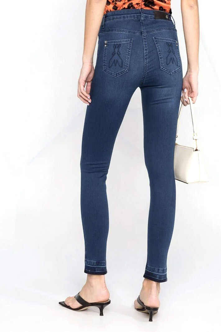 PATRIZIA PEPE Patrizia Pepe strech  jeans met logo Blauw