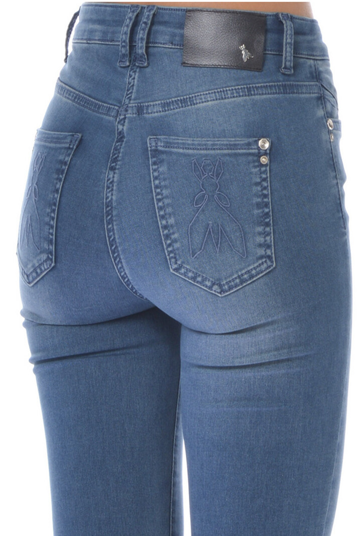 PATRIZIA PEPE Patrizia Pepe strech  jeans met logo lichter Blauw