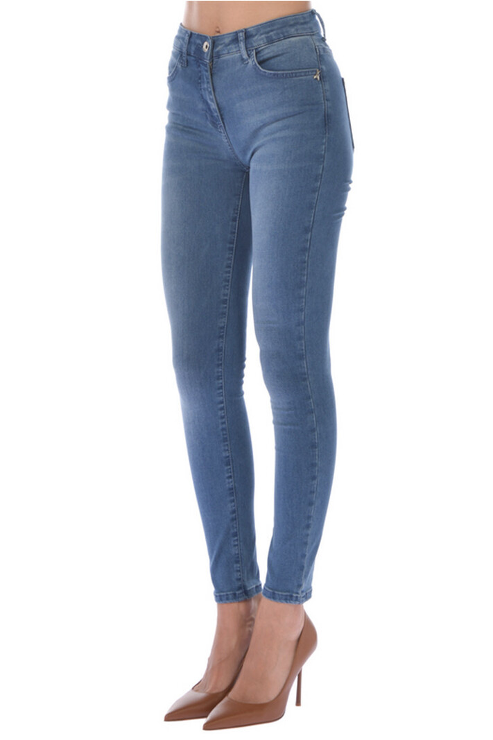 PATRIZIA PEPE Patrizia Pepe strech  jeans met logo lichter Blauw