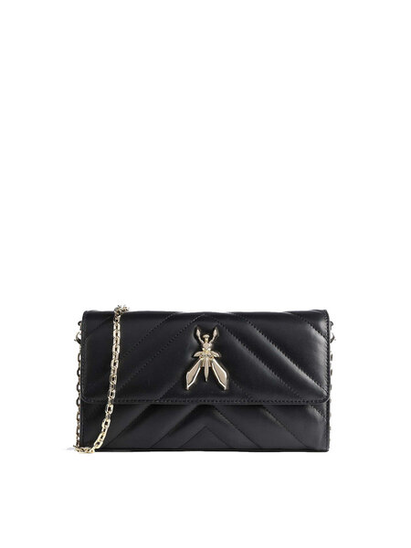 PATRIZIA PEPE Patrizia Pepe FLY bag with gold logo Black