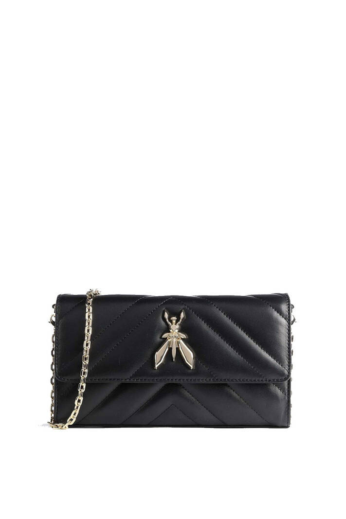 PATRIZIA PEPE Patrizia Pepe FLY bag with gold logo Black